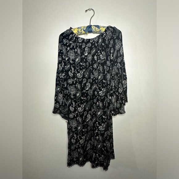 NWTs Knox Rose Womens Size Small Off Shoulder Bell Sleeve Dress Boho Floral Sz L - Picture 2 of 9